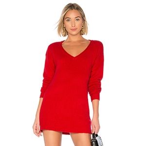 Lovers + Friends Red Sotto Sweater Dress
